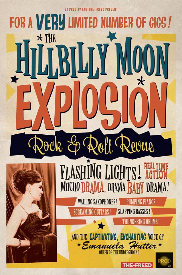 Hillbilly Moon Explosion 2015 tour poster - R'n'R Revue